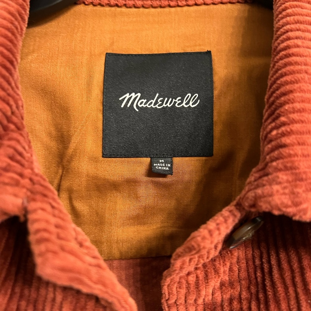 Madewell Red Corduroy Utility Jacket - Picture 7 of 11